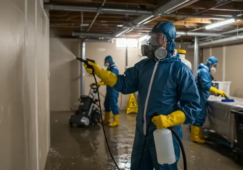 Basement Sanitization and Antimicrobial Treatment process in Surprise, AZ